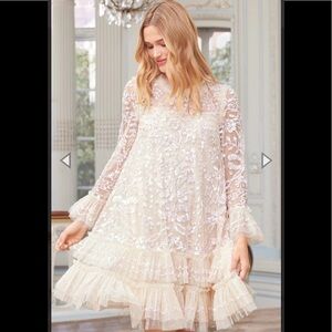 Needle & Thread Celia Long Sleeve Mini Dress